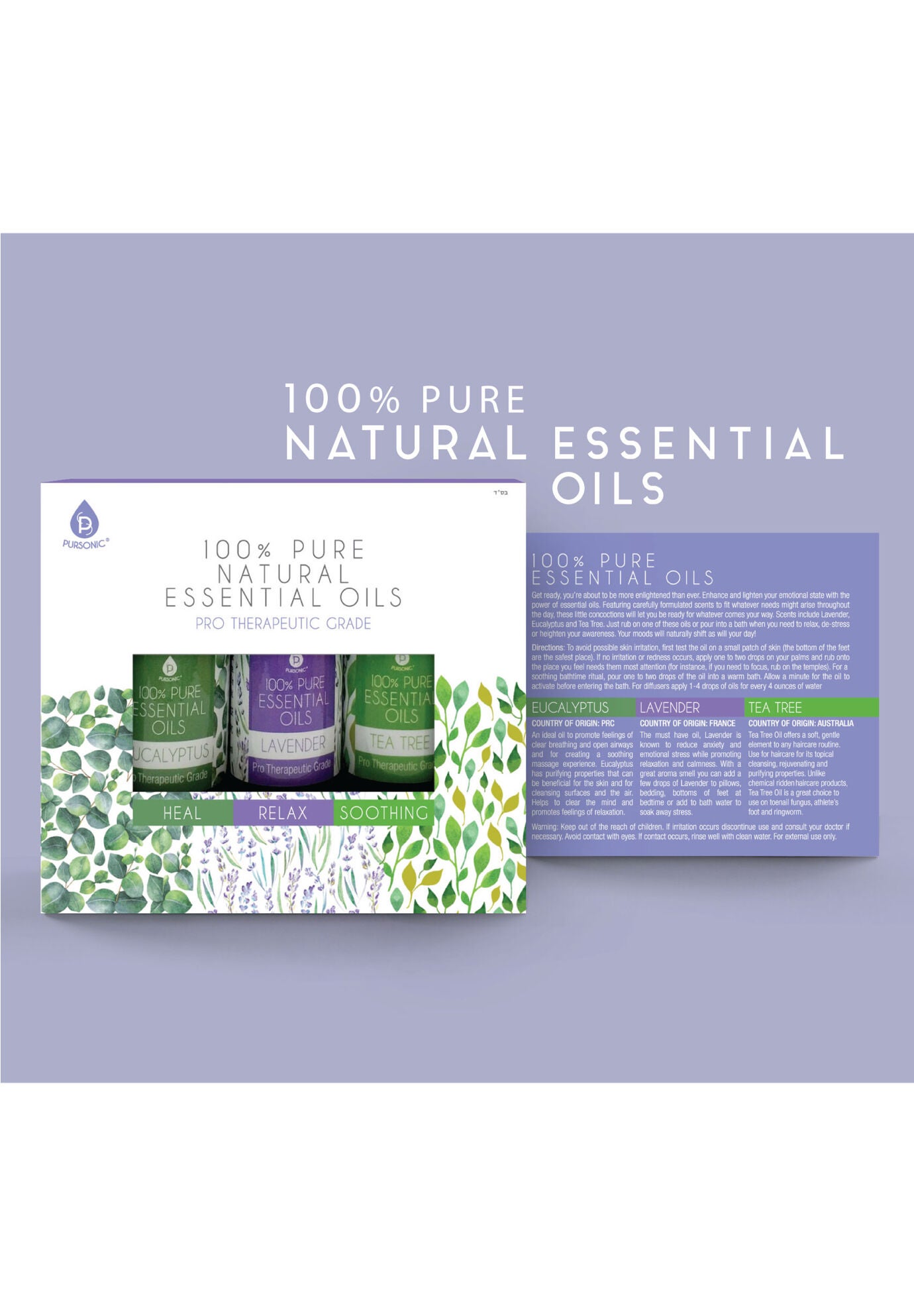 Pure Essential Aromatherapy Oils Gift Set, , alternate image number 3