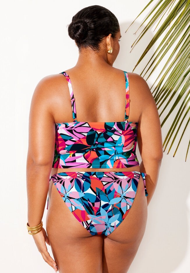 Essential Cropped String Tankini Set, , on-hover image number null