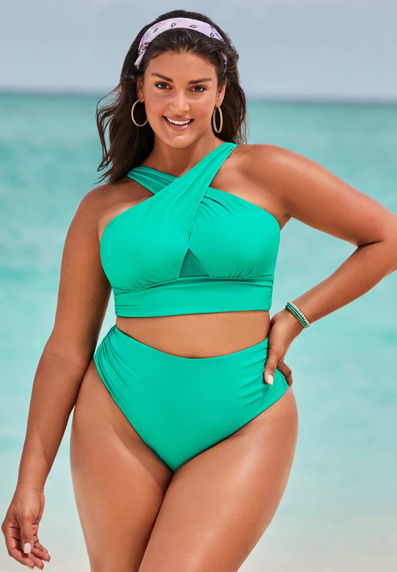 Longline High Neck Bikini Set, , hi-res image number 0