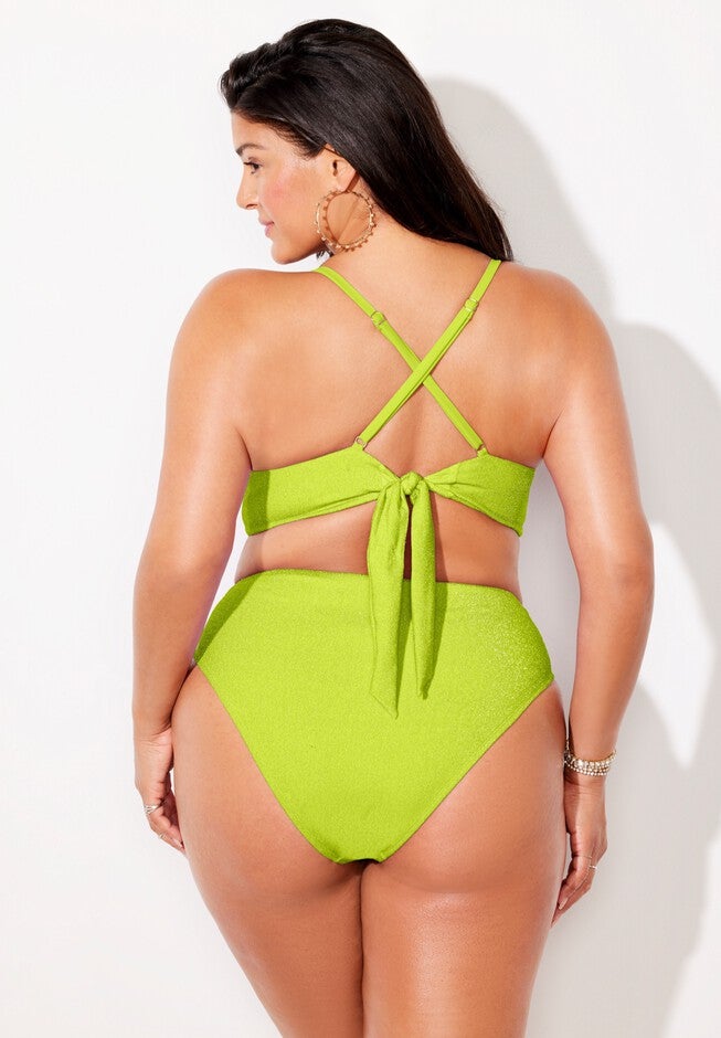 Longline Sparkle Bikini Set, , on-hover image number null