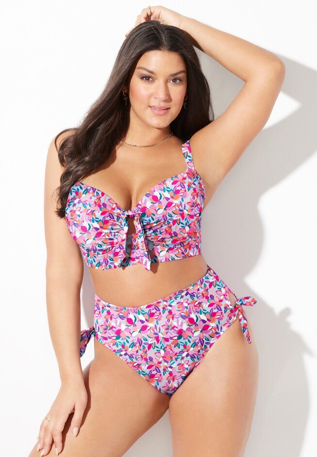 Confidante High Waist Bra Sized Underwire Bikini Set, , alternate image number null