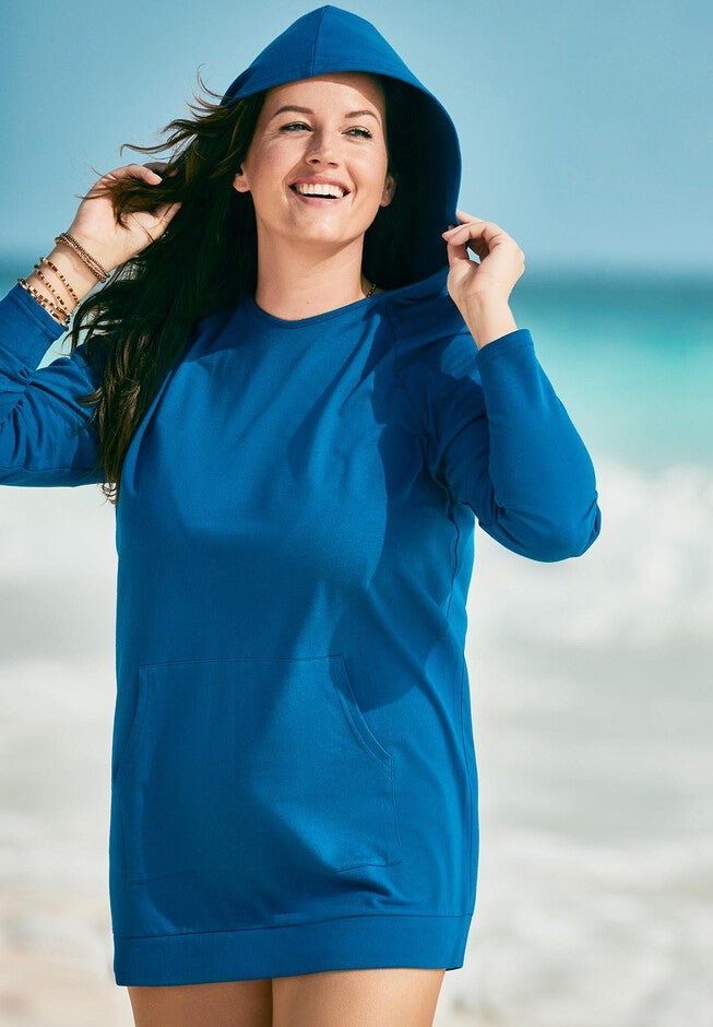 French Terry Hoodie Tunic, , alternate image number null