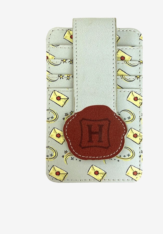 Harry Potter Hogwarts Card Holder Wallet Button Snap Closure, GRAY, hi-res image number null