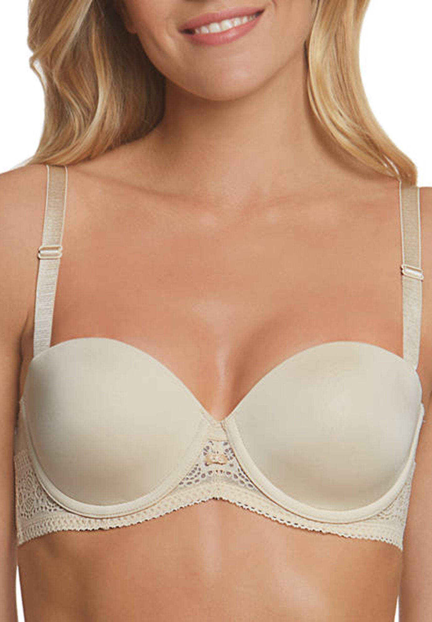 Tessa Lace Strapless Convertible Bra, NUDE, hi-res image number 0