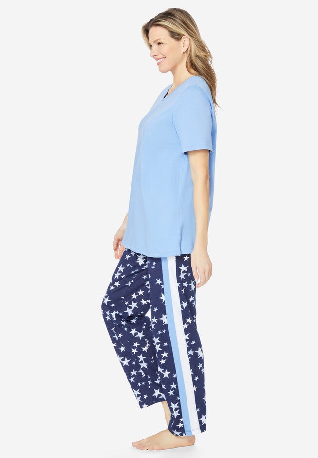 2-Piece Side Stripe Pajama Set, , alternate image number 2