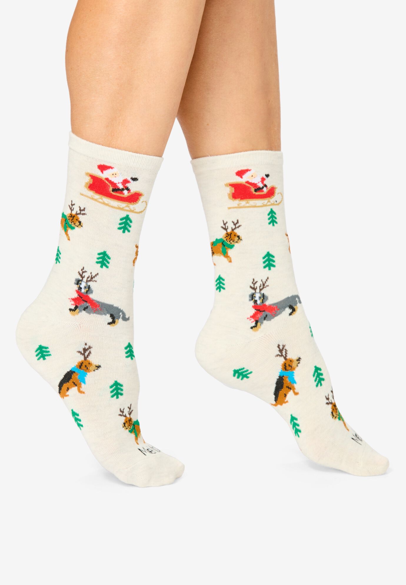 MeMoi&reg; 2-Pack Holiday Crew Socks, , alternate image number 7