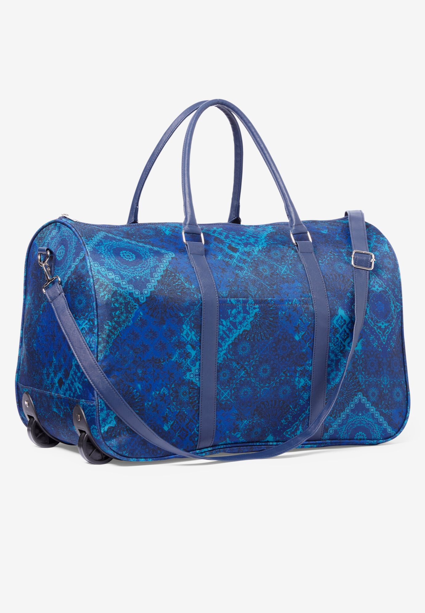 Duffle Bag, DEEP TEAL BATIK TILE, on-hover image number 1