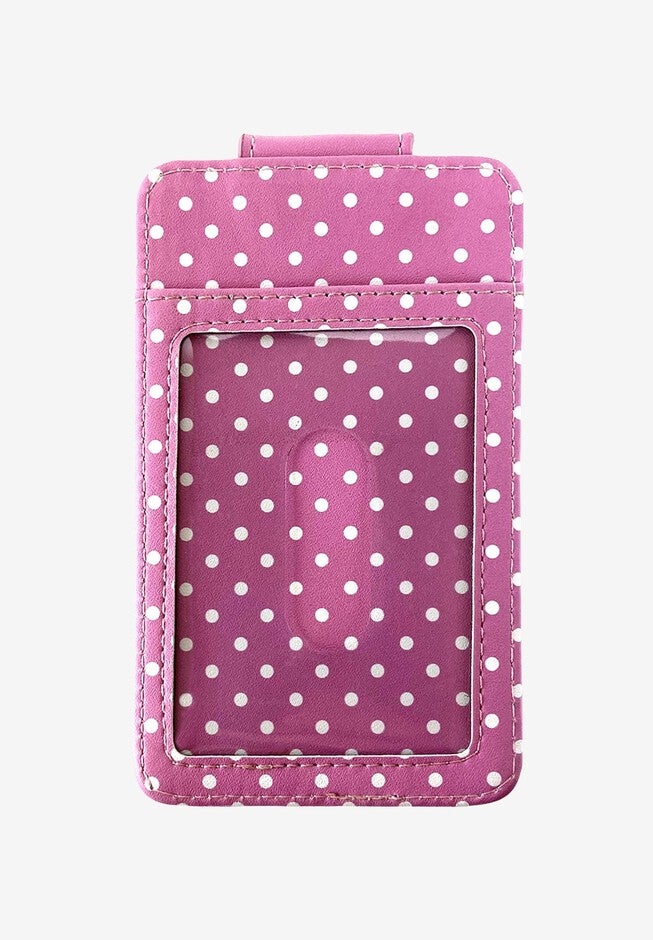 Disney Minnie Mouse Card Holder Wallet Polka Dot Button Snap Closure, , alternate image number null