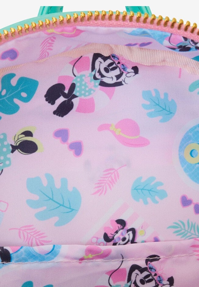 Loungefly x Disney Minnie Mouse Vacation Trip Mini Backpack, BLUE, alternate image number 5