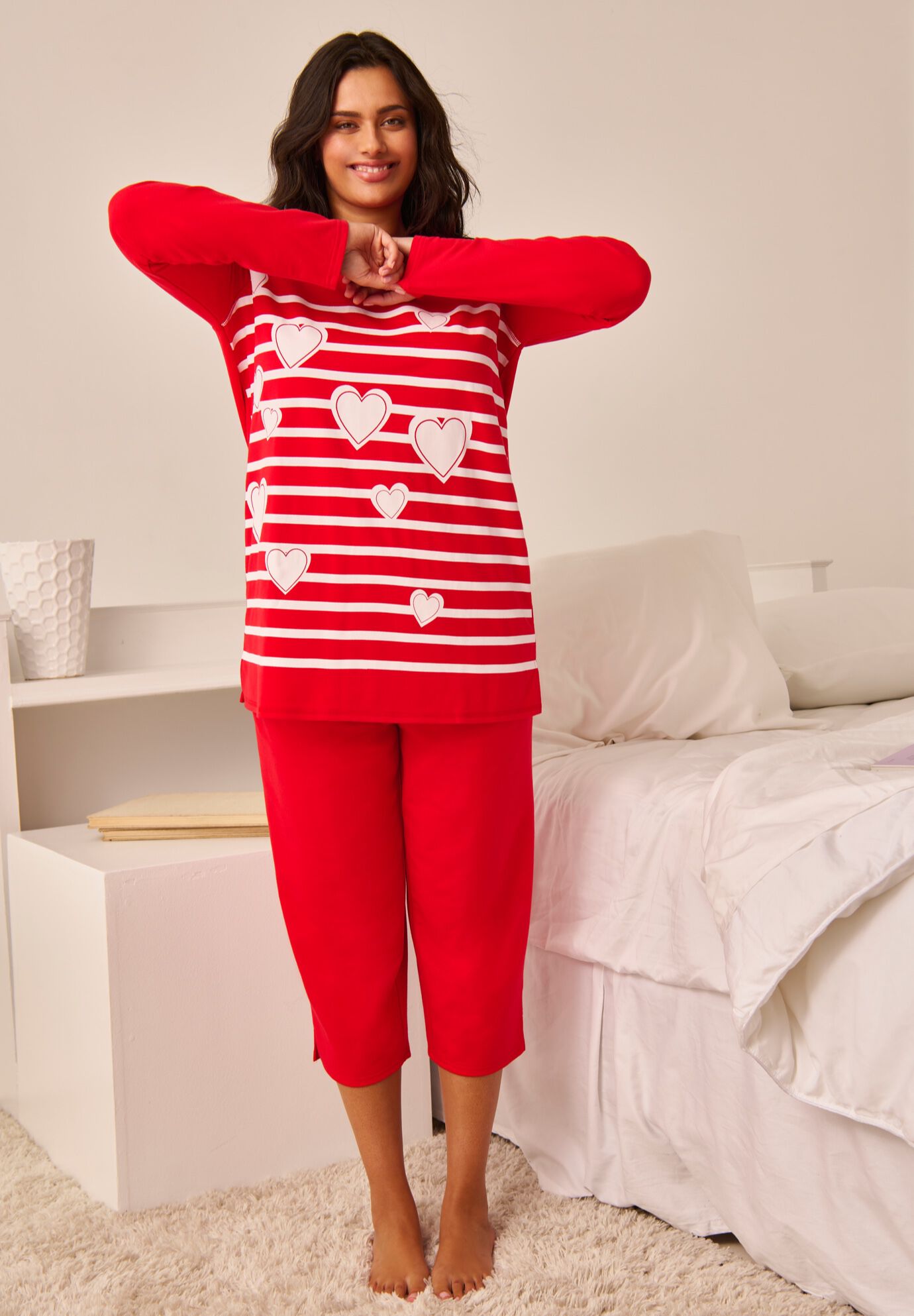 2-Piece Set Sweatshirt Capri, , alternate image number 4