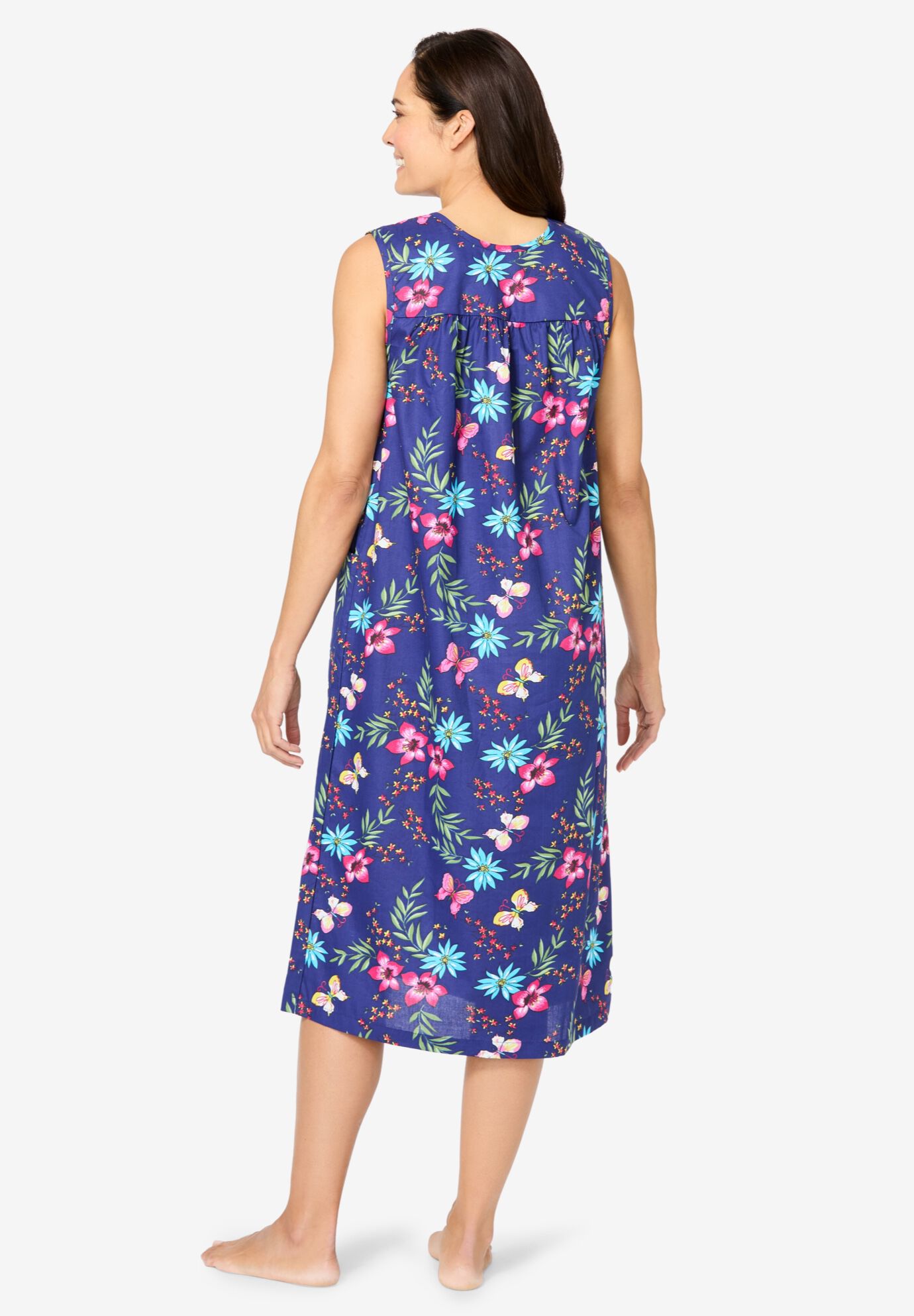 Sleeveless Print Lounger, DARK NAVY BUTTERFLY, on-hover image number 1