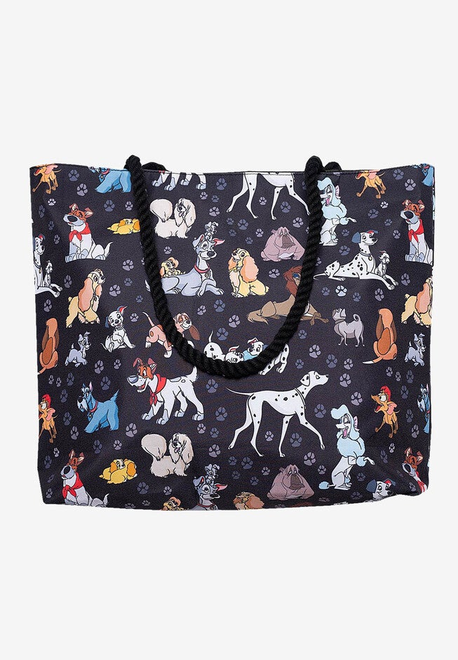 Disney Dogs Travel Rope Tote Bag Carry-On Paw Prints 101 Dalmatian, , alternate image number 3