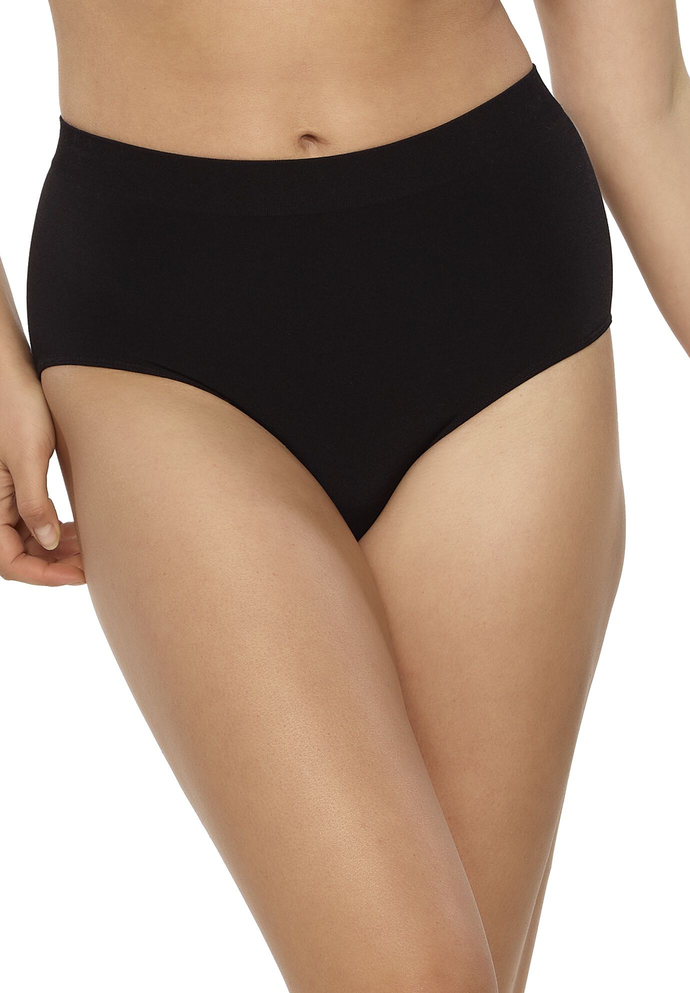 Body Smooth Seamless Brief Panty, BLACK, hi-res image number 0