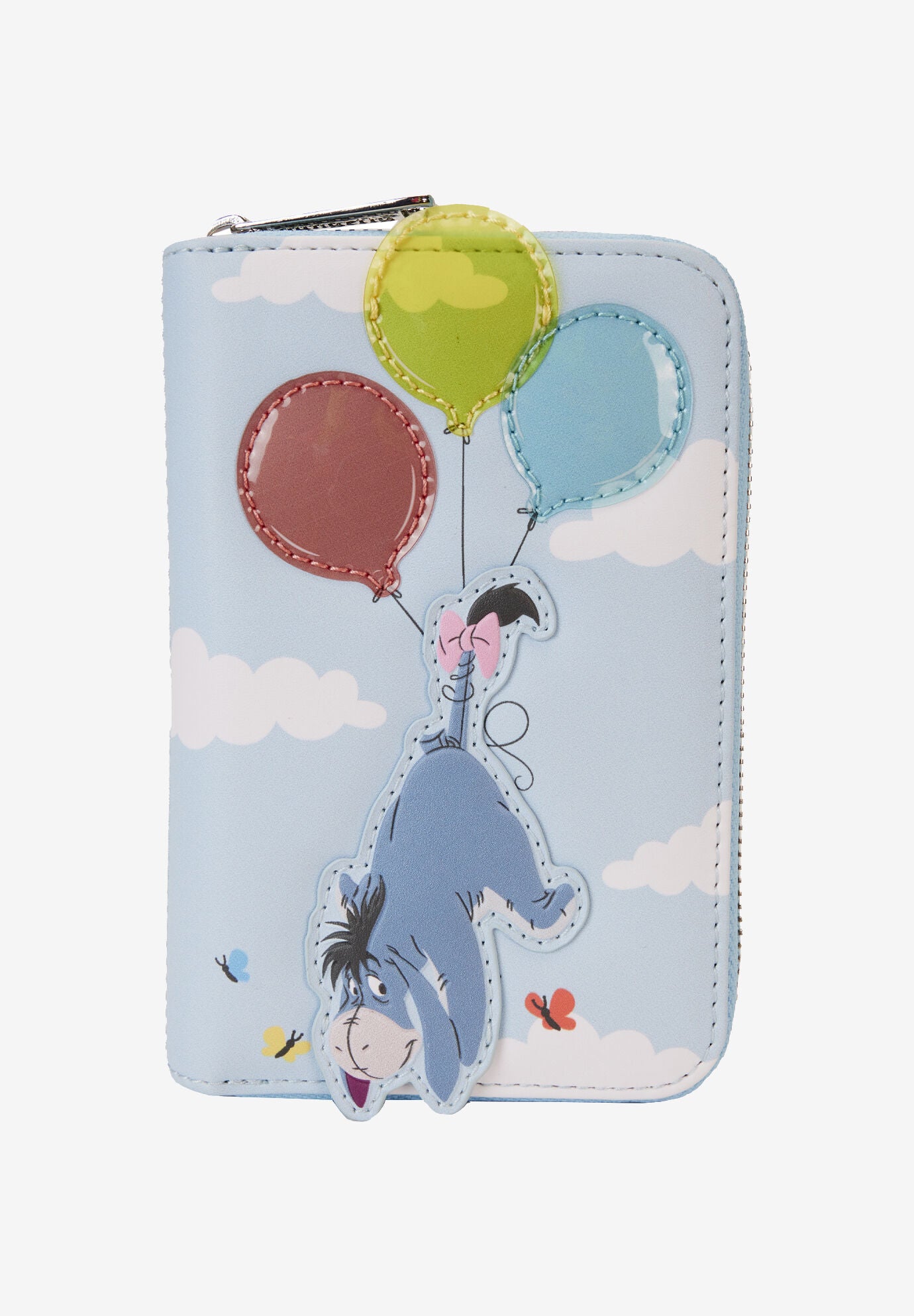 Loungefly X Disney Eeyore & Piglet With Balloons Zip Around Wallet, BLUE, hi-res image number 0