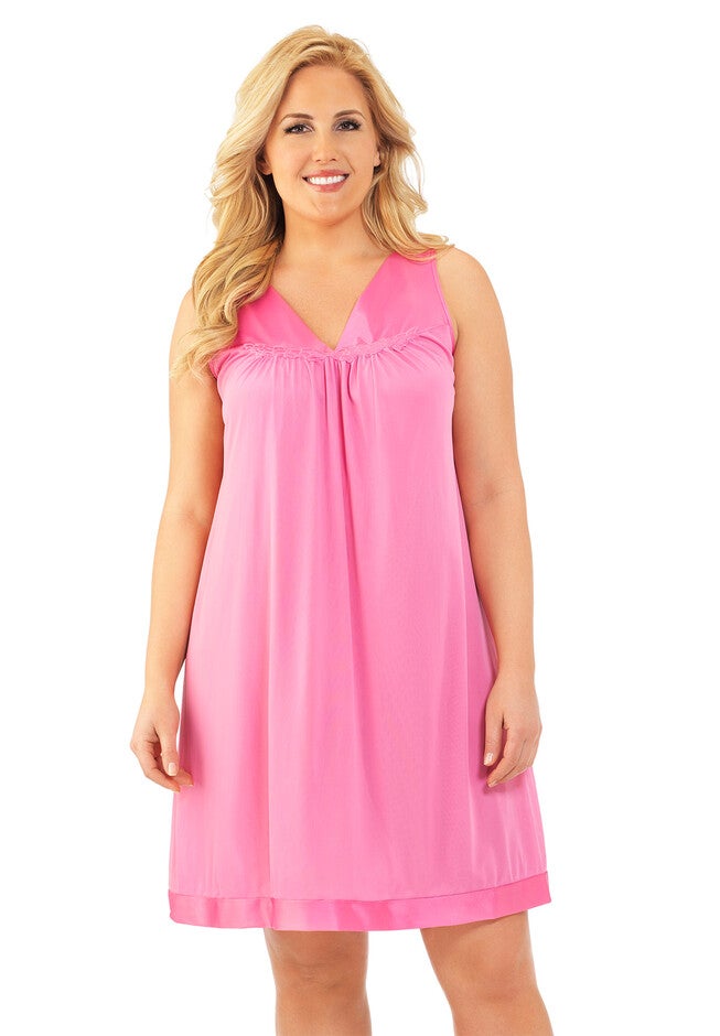 Exquisite Form® Sleeveless Short Sleep Gown, ROSE, hi-res image number 0