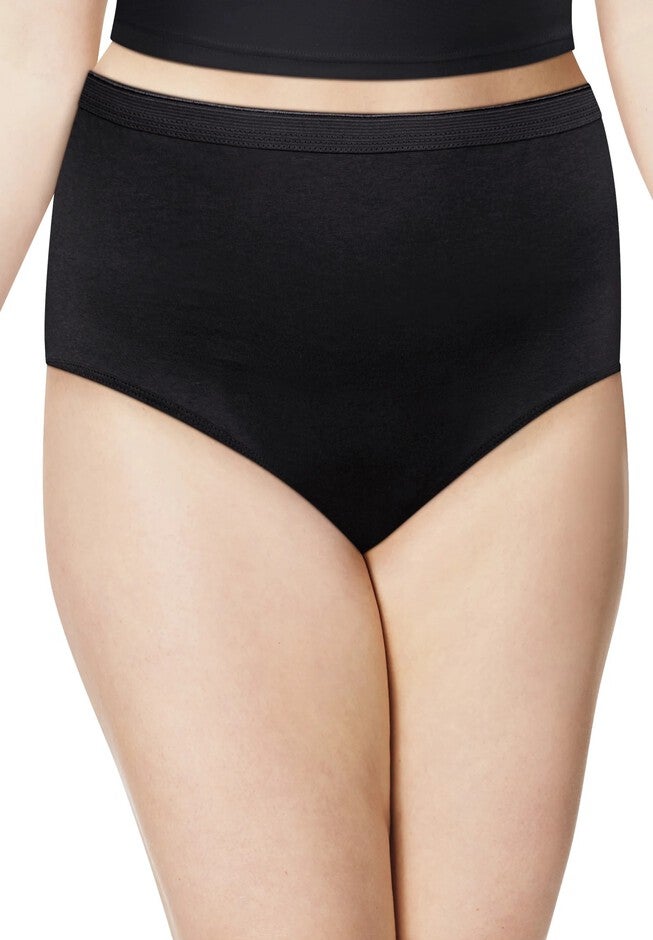 Women'S Cotton High Brief Underwear, 6-Pack, , on-hover image number null