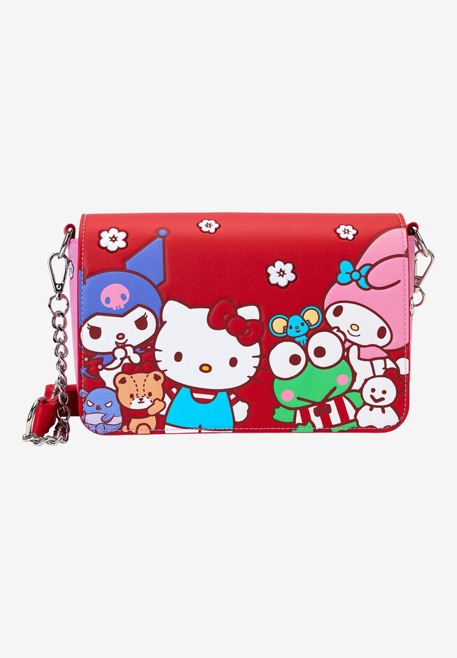 Loungefly x Sanrio Hello Kitty & Friends Crossbody Purse Color Block Bag, PINK, hi-res image number null