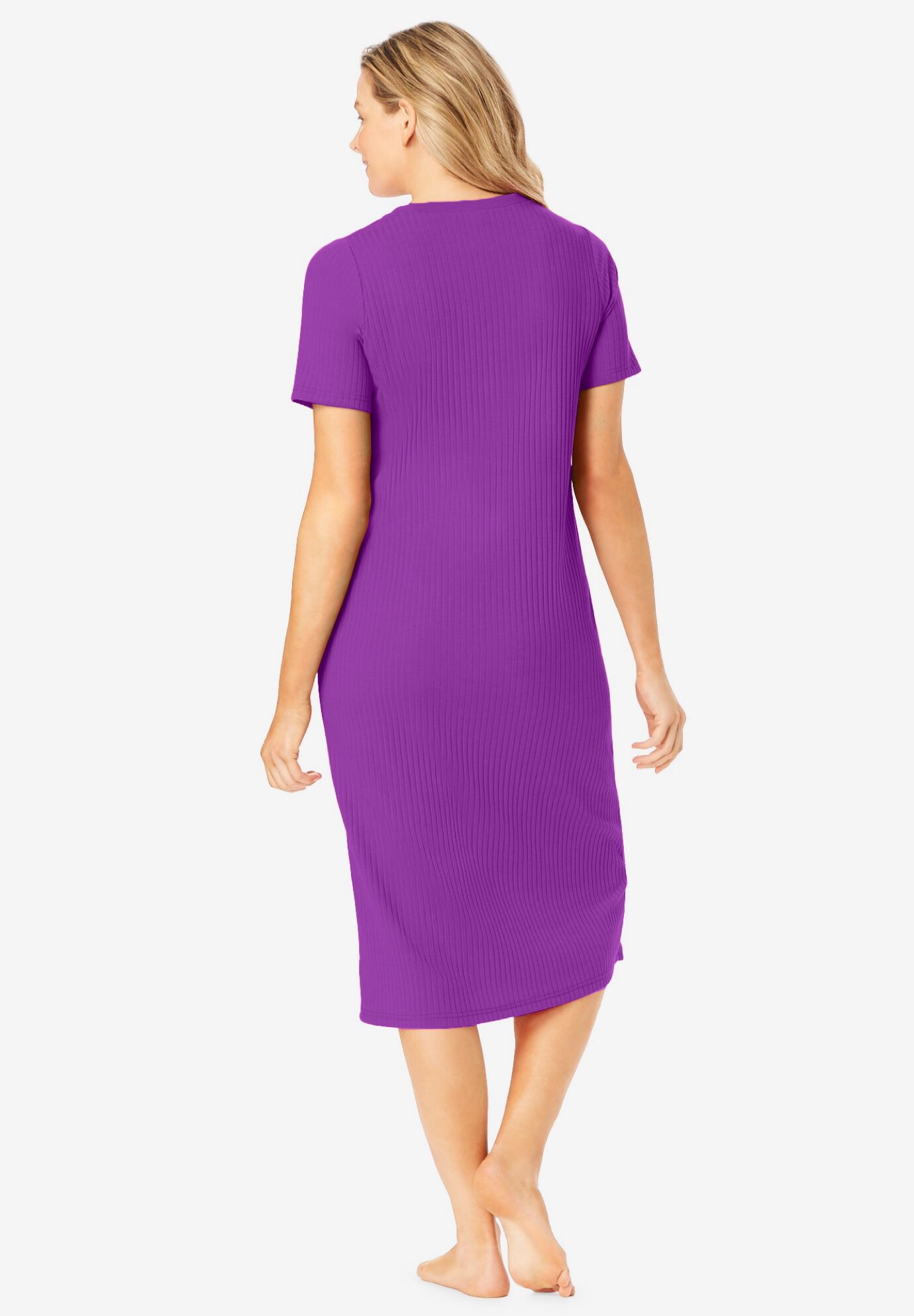 Ribbed Sleepshirt, FRESH BERRY, on-hover image number 1