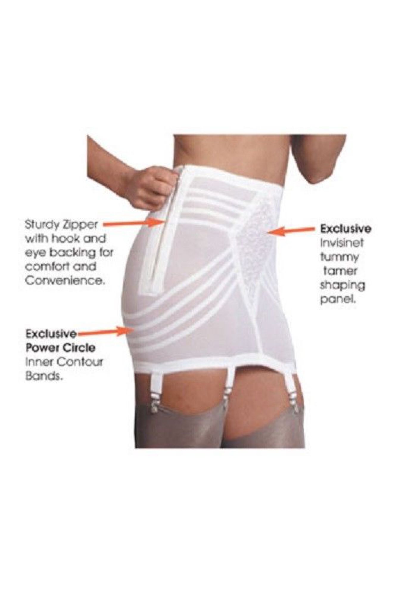 Firm Shaping Open Bottom Girdle with Side Zipper, , on-hover image number 1