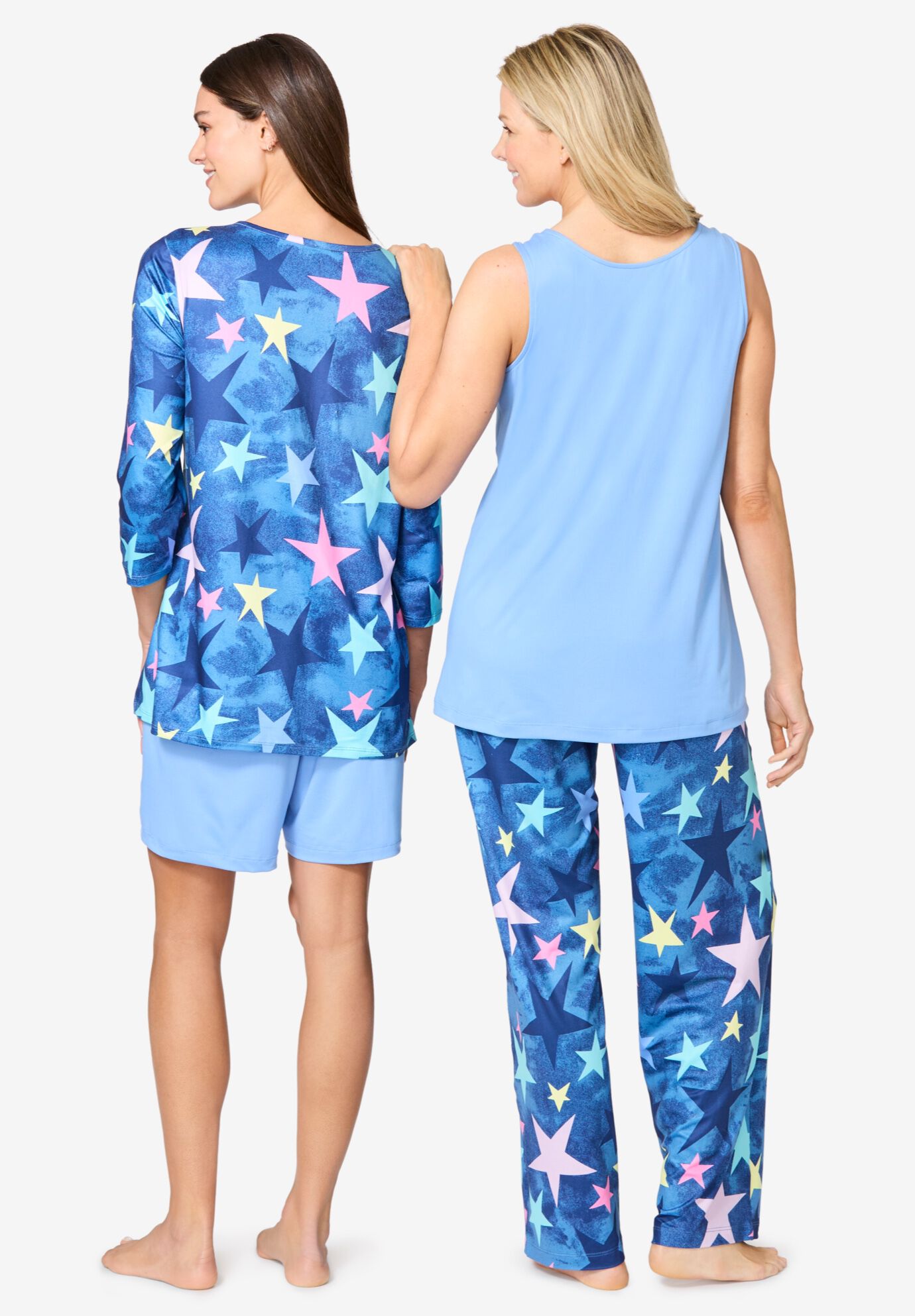4-piece Pajama Wardrober, EVENING BLUE STAR, on-hover image number 1