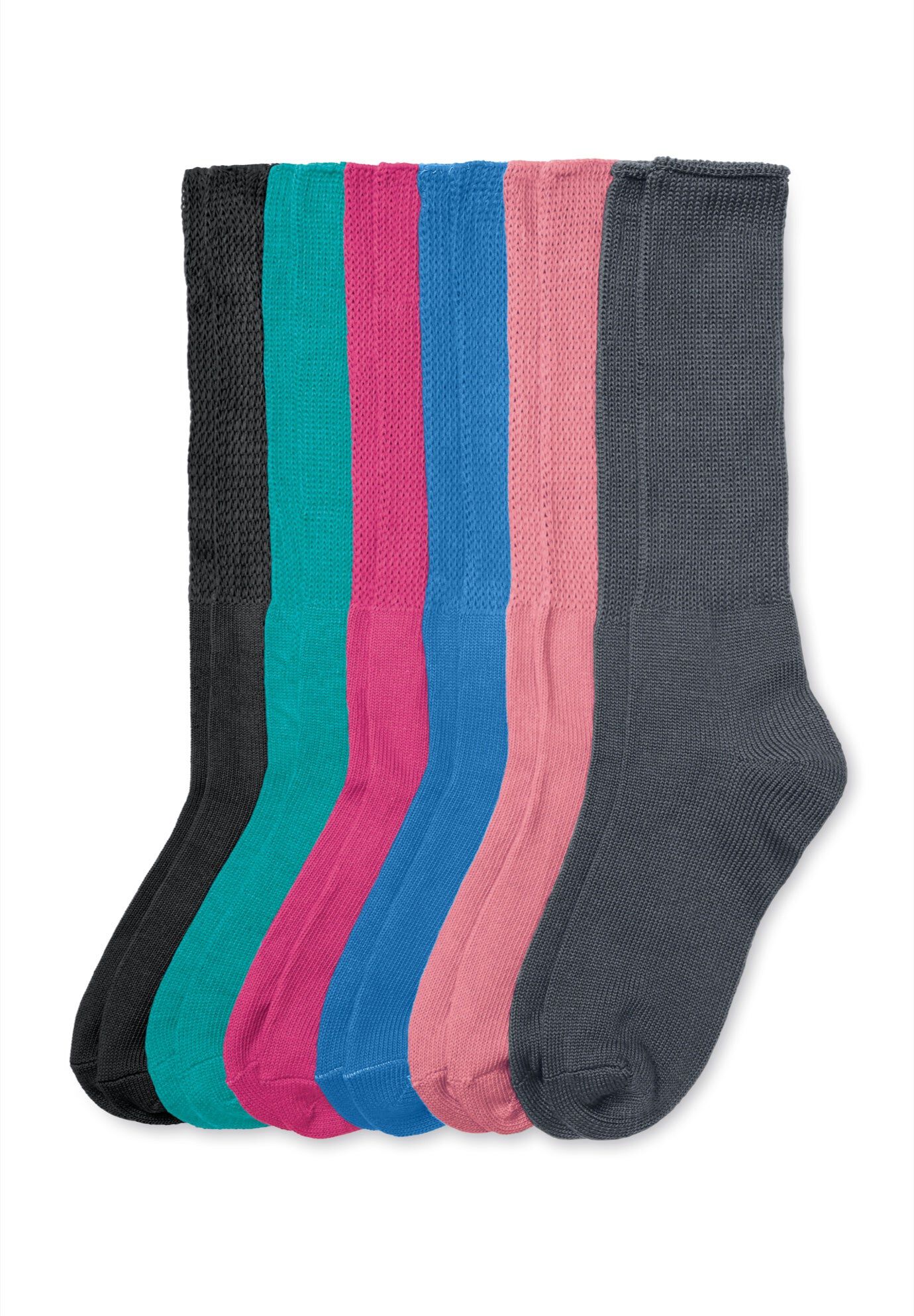 6-Pack Rib Knit Socks, BRIGHT PACK, hi-res image number 0