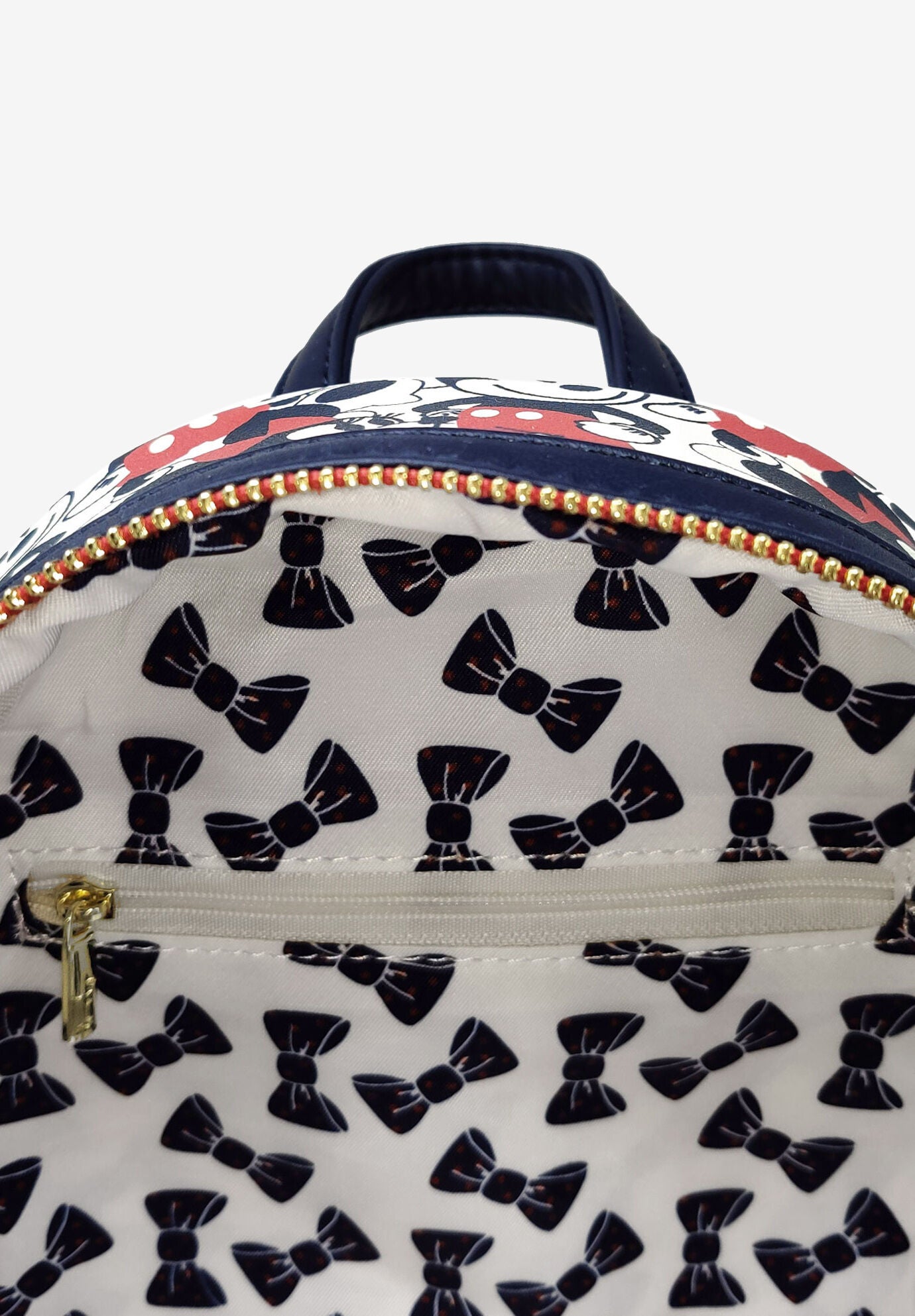 Loungefly x Disney Mickey & Minnie Mini Backpack Handbag All-Over Print Navy, , alternate image number 5