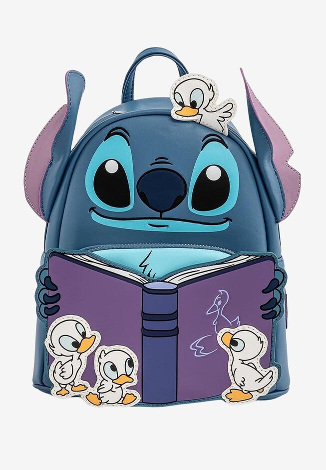 Loungefly x Disney Stitch Story Time Duckies Mini Backpack, BLUE, hi-res image number null
