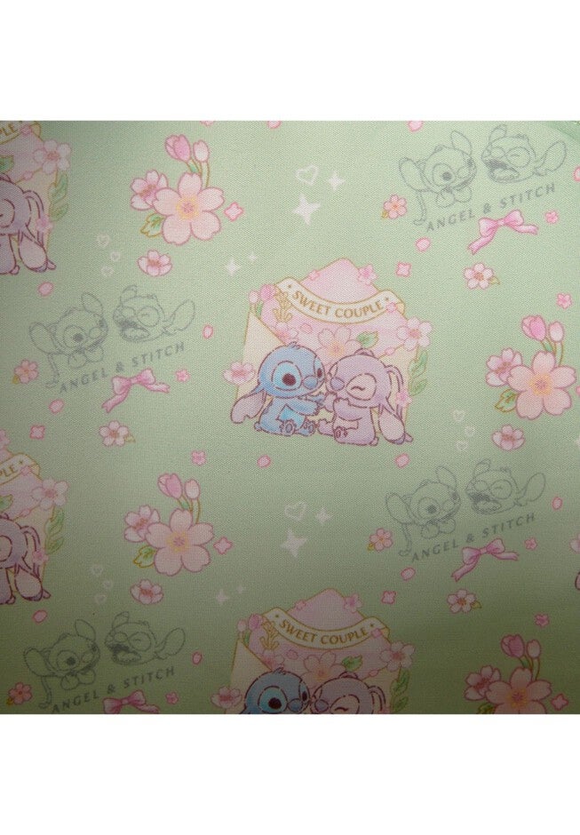 Loungefly X Disney Stitch Angel Mini Backpack Cherry Blossom All Over Print, BEIGE, alternate image number null