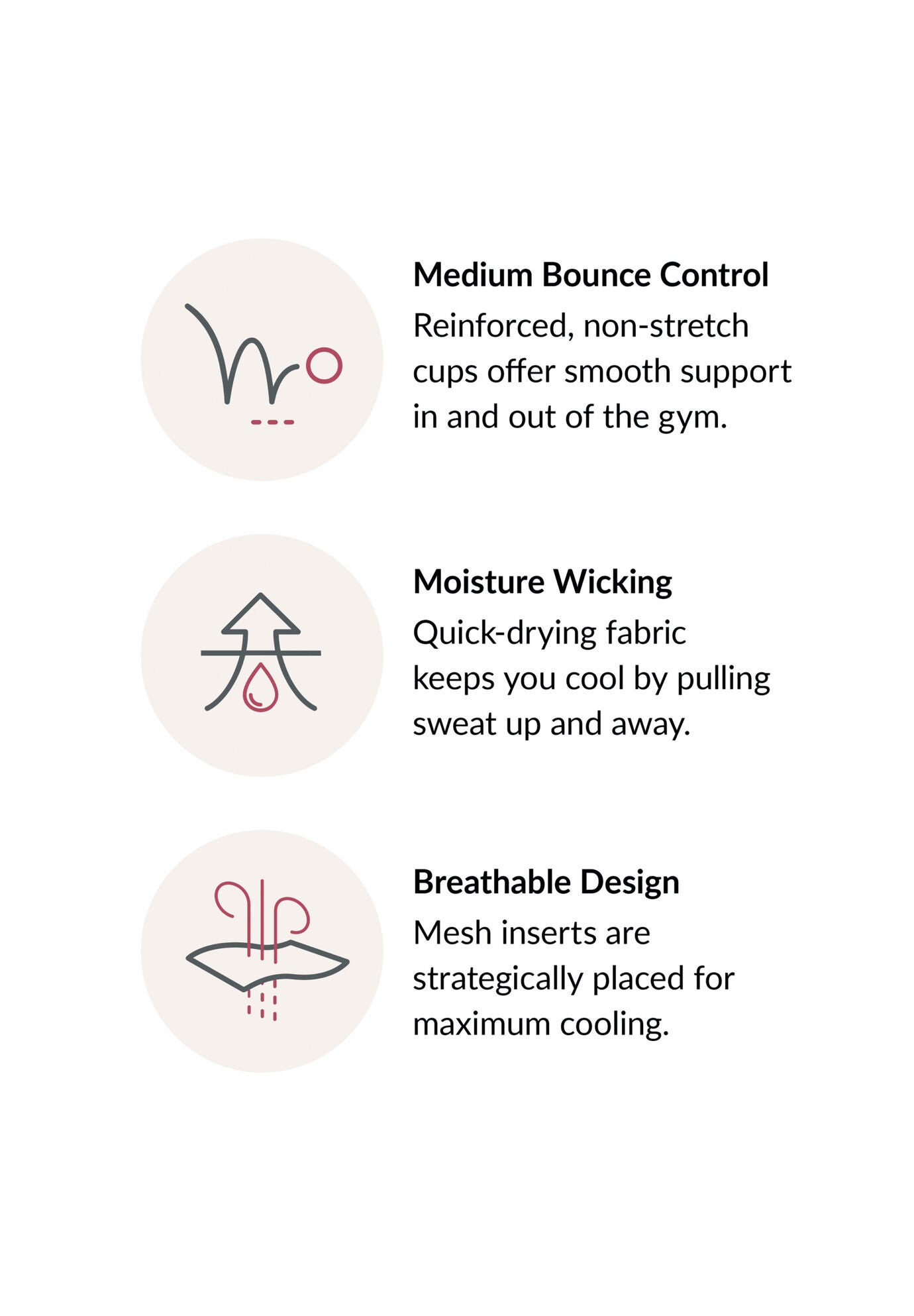 Full Figure Plus Size No-Sweat Mesh Sports Bra Wirefree 1068, , alternate image number 6