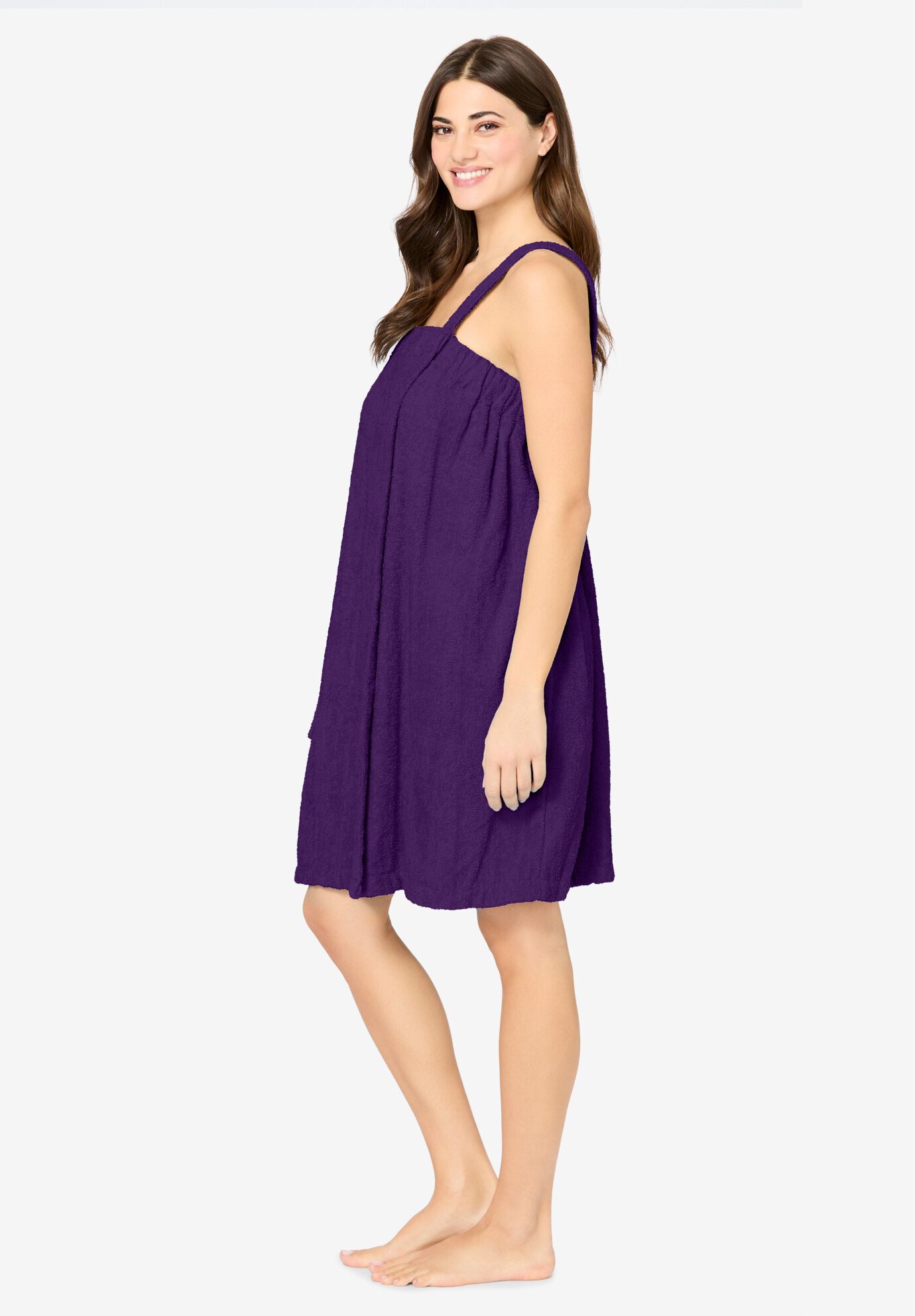 Dreams & Co.&reg; Terry Towel Wrap, RICH VIOLET, alternate image number 2