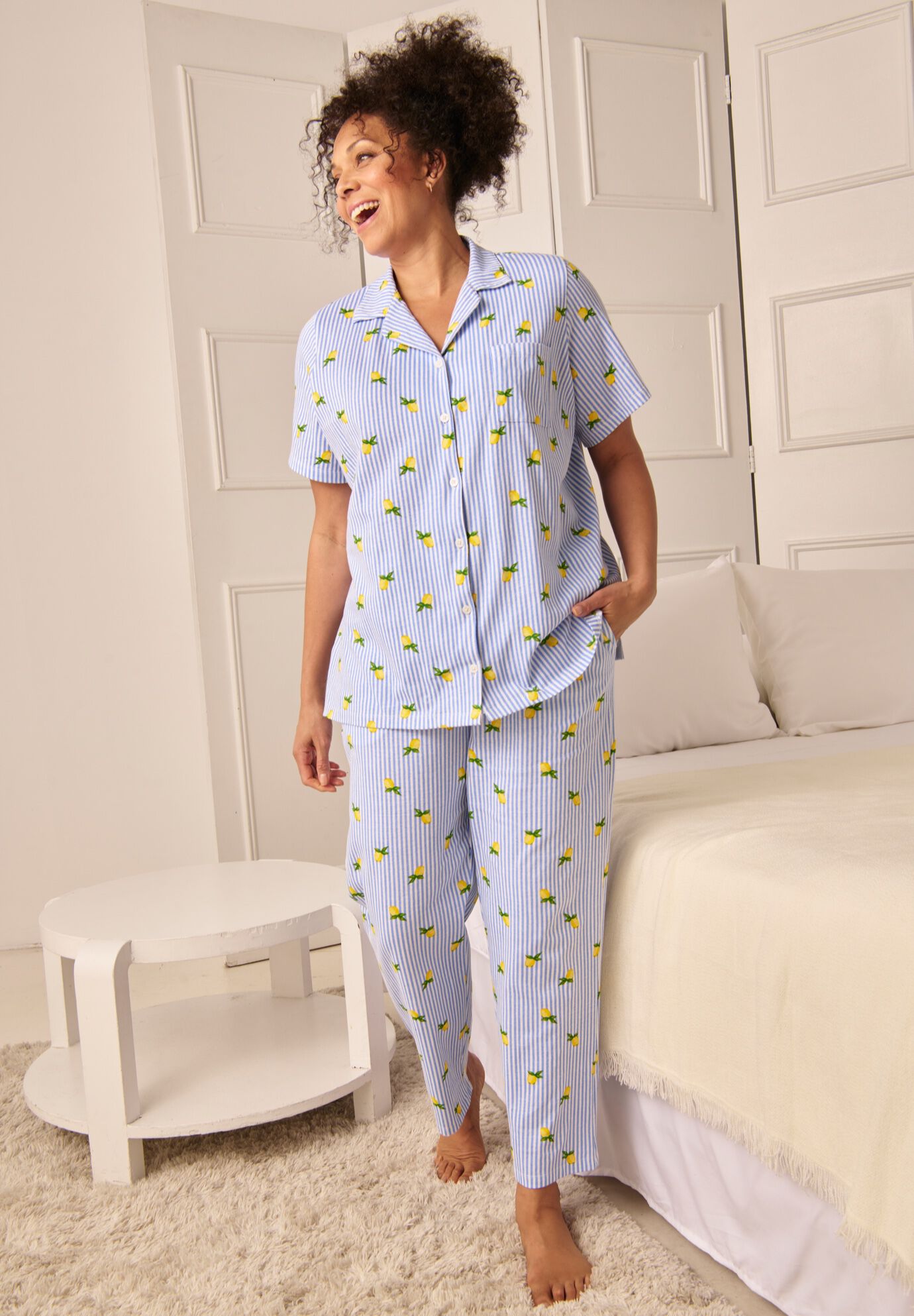 Button-Front Pajama, , alternate image number 6