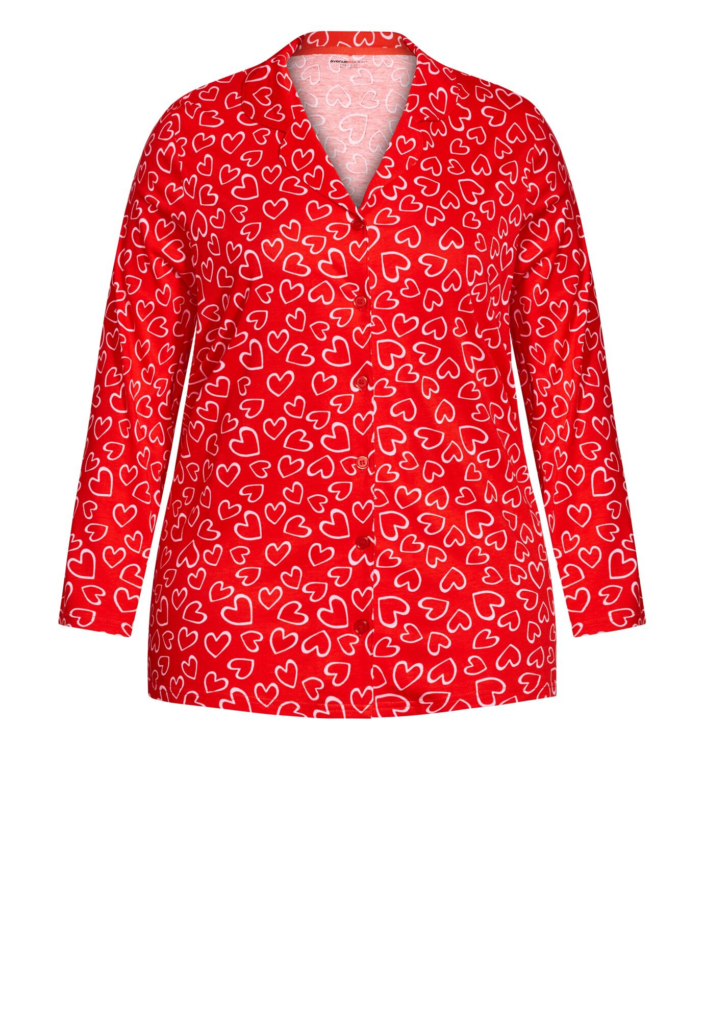 Button Through Sleep Top, SKETCH HEART, alternate image number 2