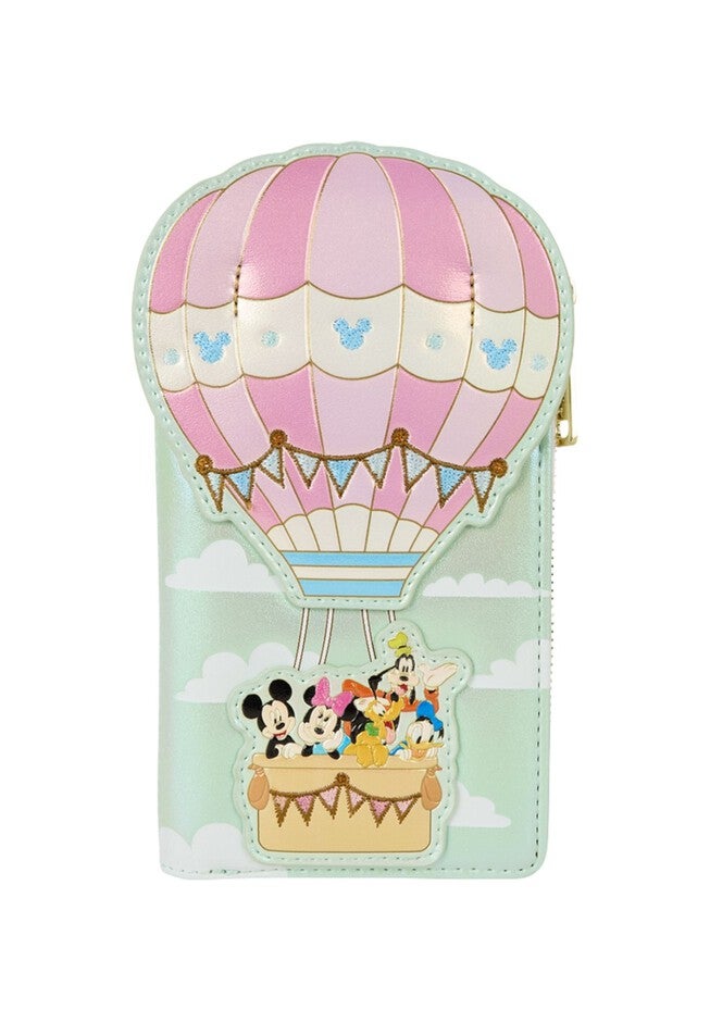 Loungefly x Disney Mickey & Friends Hot Air Balloon Flap Wallet, BLUE, hi-res image number null
