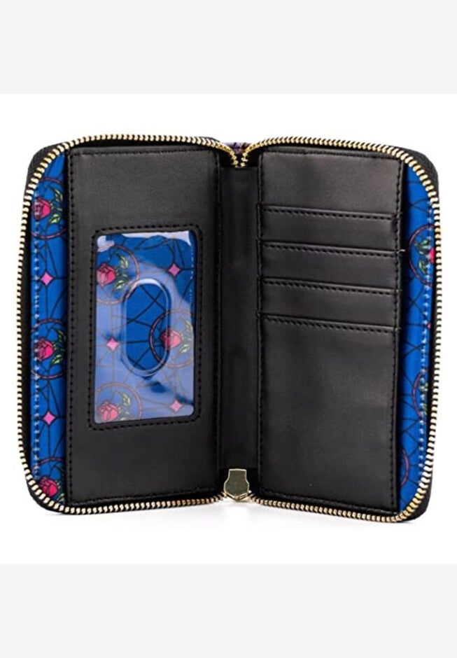 Loungefly x Disney Beauty and The Beast Belle Wallet Zip Around, BLACK, alternate image number null
