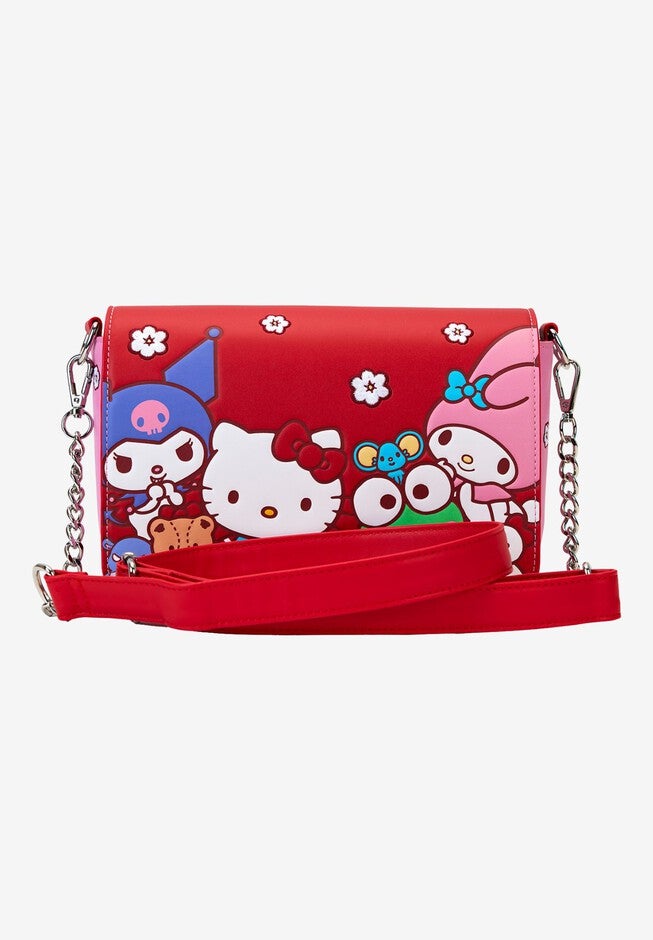 Loungefly x Sanrio Hello Kitty & Friends Crossbody Purse Color Block Bag, PINK, alternate image number null