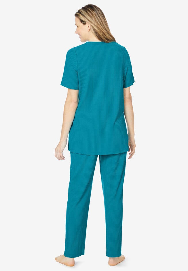 2-Piece Ribbed Sleep Set, , on-hover image number 1