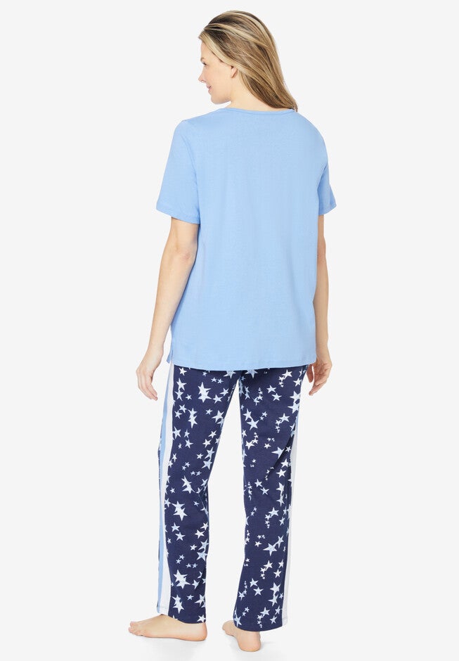 2-Piece Side Stripe Pajama Set, , on-hover image number 1