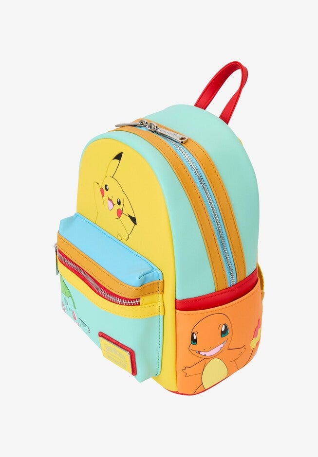 Loungefly x Pokemon Characters Color Block Mini Backpack, BLUE, alternate image number null