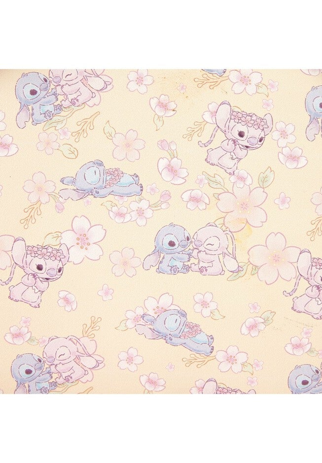 Loungefly X Disney Stitch Angel Mini Backpack Cherry Blossom All Over Print, BEIGE, alternate image number null