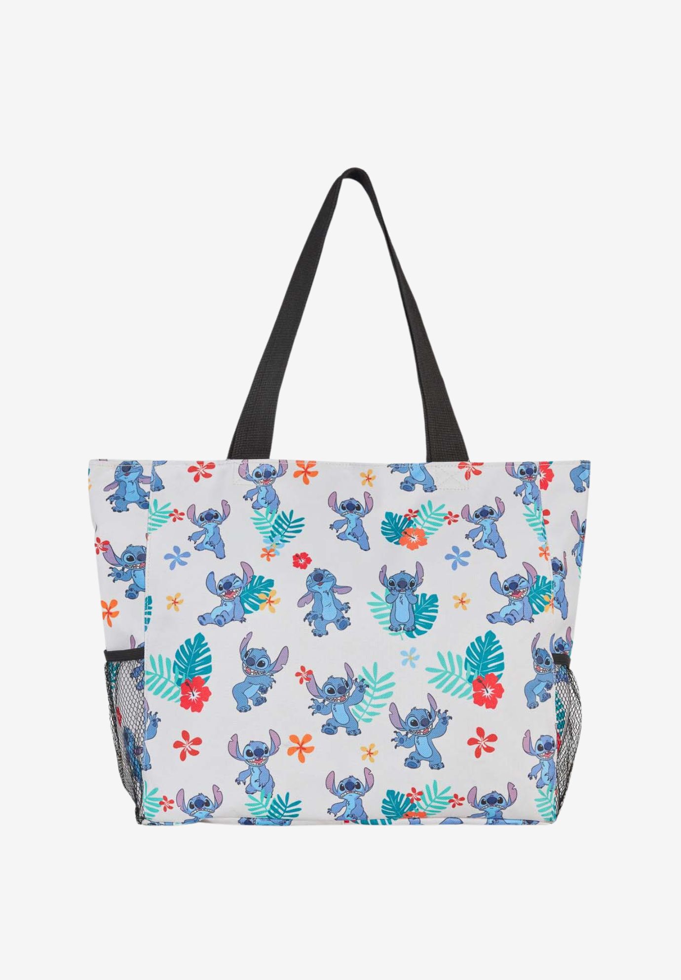 Disney Stitch Tote Bag Beach Travel Mesh Water Bottle Pockets Zippered, , on-hover image number 1