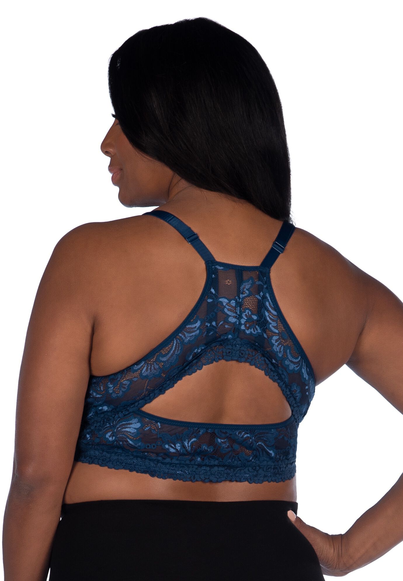 The Nola Lace Wirefree Front Closure Bralette , , on-hover image number 1