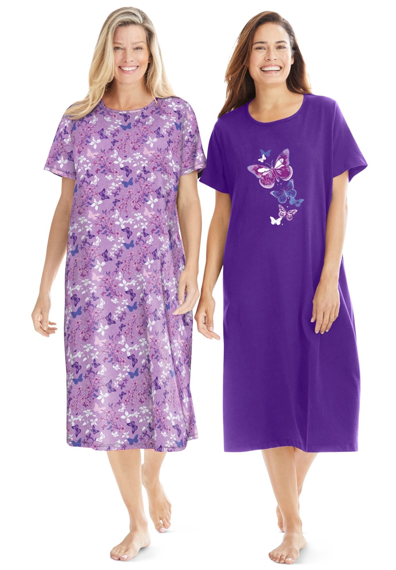 2-Pack Long Sleepshirts, , alternate image number 6