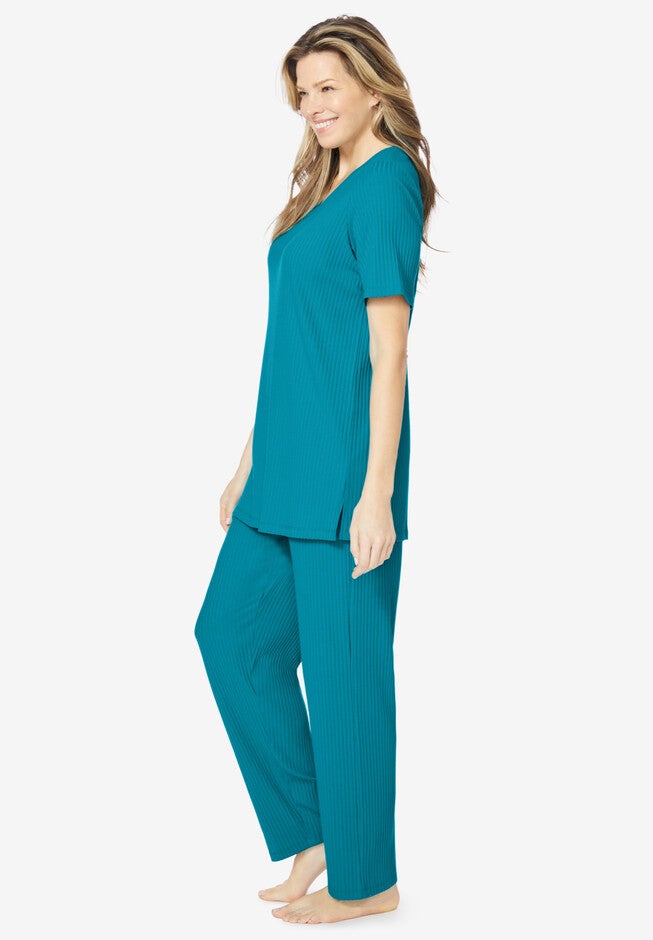 2-Piece Ribbed Sleep Set, , alternate image number 2