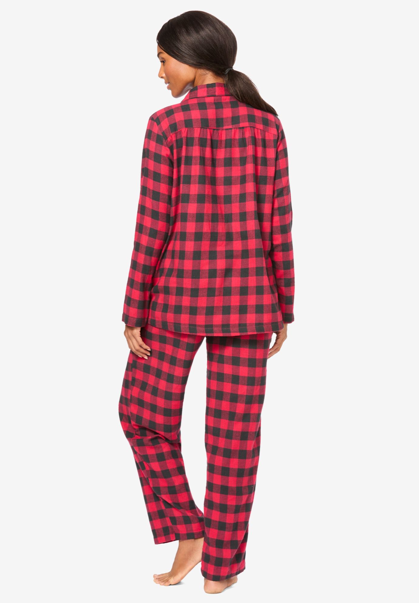 Classic Flannel Pajama Set, RED BUFFALO, on-hover image number 1