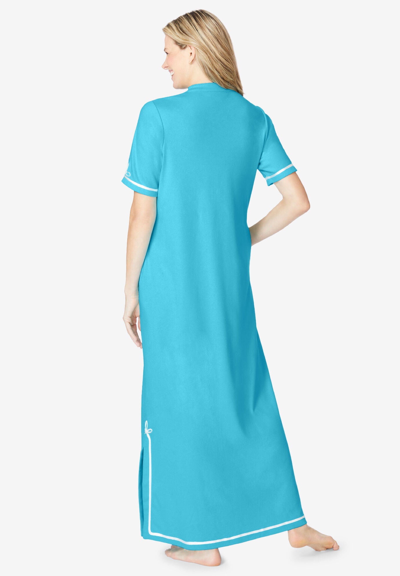 Embellished Knit Lounger, CARIBBEAN BLUE, on-hover image number 1