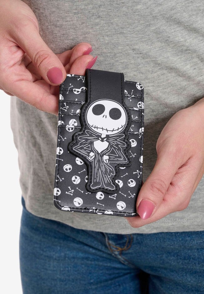 Jack Skellington Card Holder Wallet Button Snap Closure, , on-hover image number null