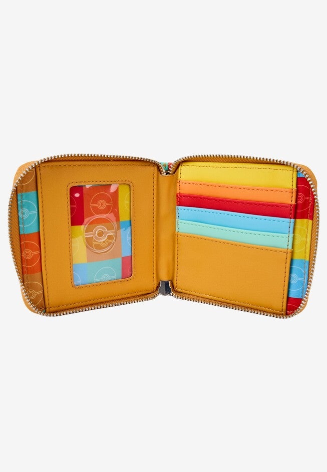 Loungefly x Pokemon Color Block Zip Around Wallet, BLUE, alternate image number null