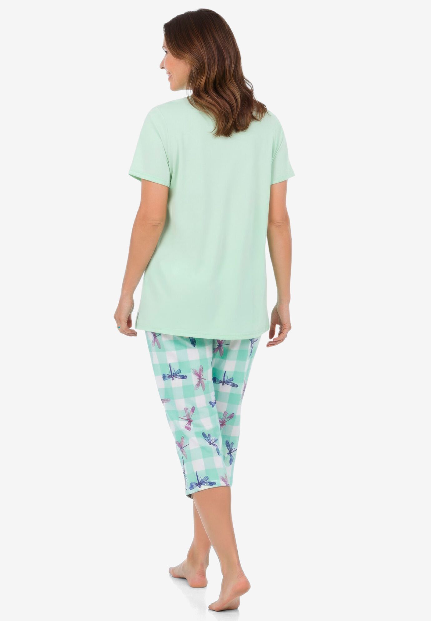Capri Pajamas, MINT DRAGONFLY, on-hover image number 1