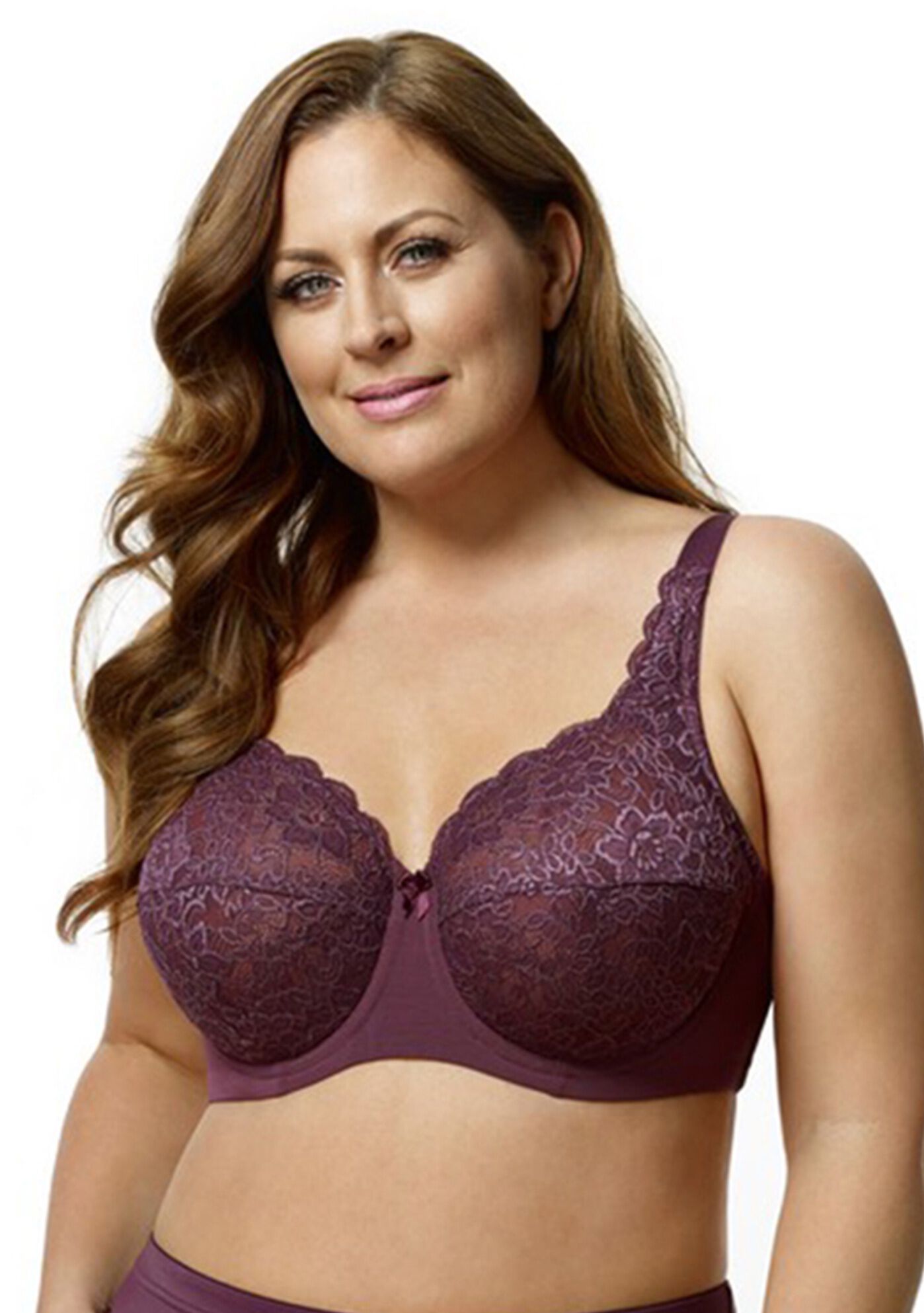 Lacey Curves Underwire Bra 2311, PLUM, hi-res image number 0