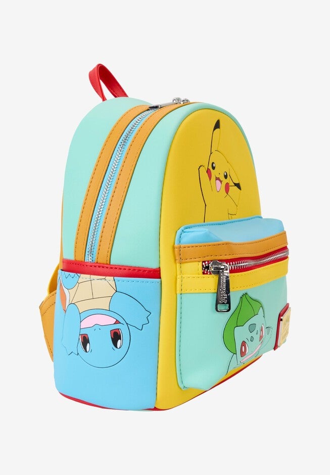 Loungefly x Pokemon Characters Color Block Mini Backpack, BLUE, alternate image number null